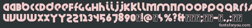 フォントSantiako2 – 黒い背景にピンクのフォント