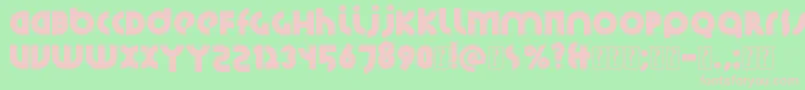 フォントSantiako2 – 緑の背景にピンクのフォント