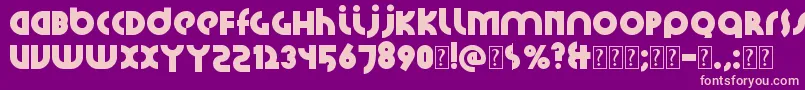 フォントSantiako2 – 紫の背景にピンクのフォント