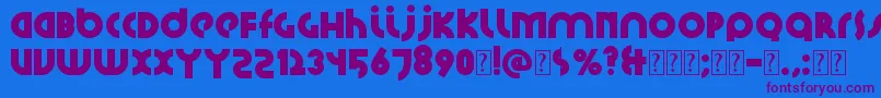 Шрифт Santiako2 – фиолетовые шрифты на синем фоне