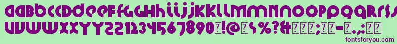 Santiako2-fontti – violetit fontit vihreällä taustalla