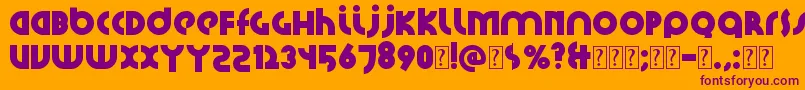 Santiako2 Font – Purple Fonts on Orange Background