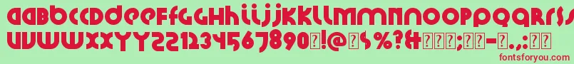 Santiako2-fontti – punaiset fontit vihreällä taustalla