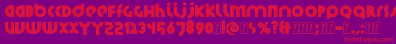 フォントSantiako2 – 紫の背景に赤い文字