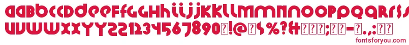 フォントSantiako2 – 白い背景に赤い文字