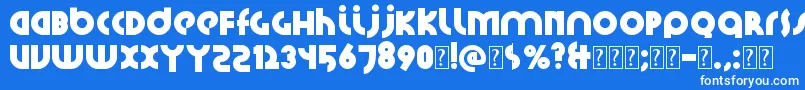 Santiako2 Font – White Fonts on Blue Background