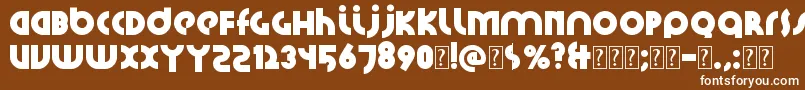 フォントSantiako2 – 茶色の背景に白い文字