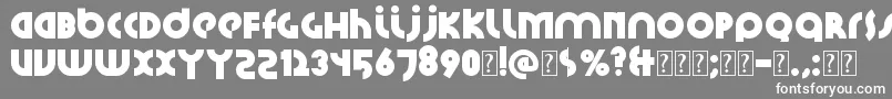 Santiako2-fontti – valkoiset fontit harmaalla taustalla