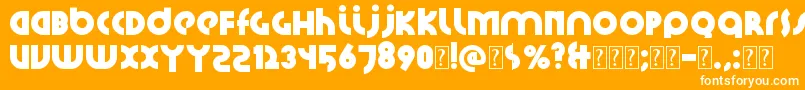 Шрифт Santiako2 – белые шрифты на оранжевом фоне
