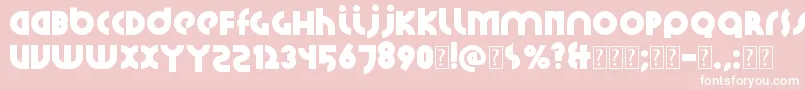 フォントSantiako2 – ピンクの背景に白い文字