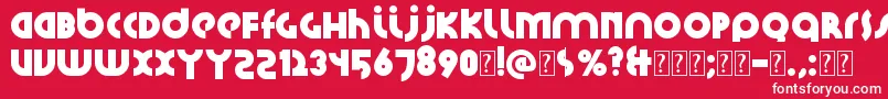 フォントSantiako2 – 赤い背景に白い文字
