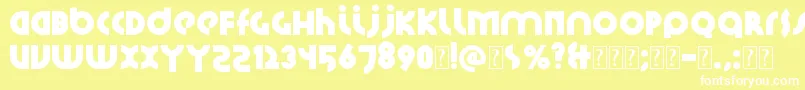 フォントSantiako2 – 黄色い背景に白い文字