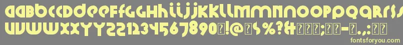 フォントSantiako2 – 黄色のフォント、灰色の背景