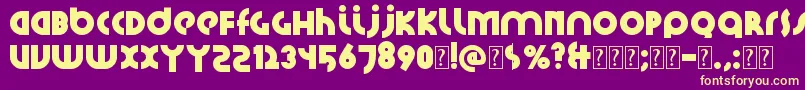 Santiako2 Font – Yellow Fonts on Purple Background