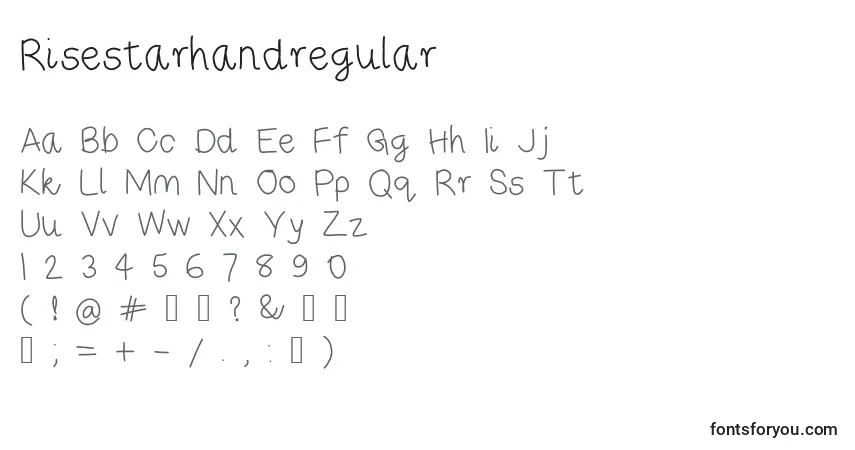 Risestarhandregular Font – alphabet, numbers, special characters