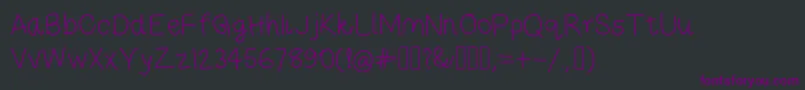Шрифт Risestarhandregular – фиолетовые шрифты на чёрном фоне