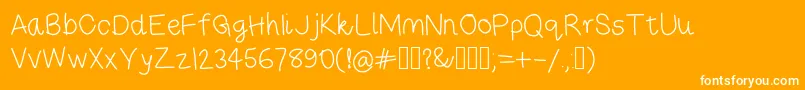 Police Risestarhandregular – polices blanches sur fond orange
