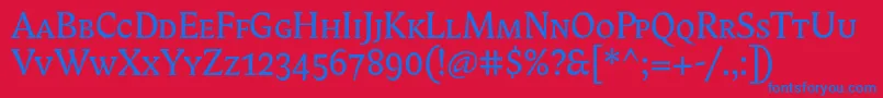 Biblonitcsmallcaps Font – Blue Fonts on Red Background