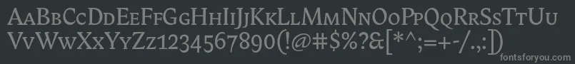 Шрифт Biblonitcsmallcaps – серые шрифты на чёрном фоне
