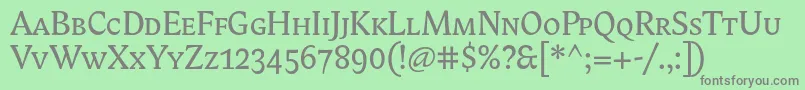 Biblonitcsmallcaps Font – Gray Fonts on Green Background
