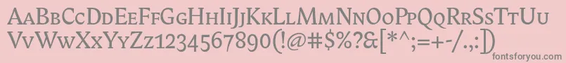 Biblonitcsmallcaps Font – Gray Fonts on Pink Background