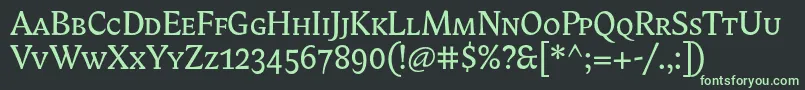 Biblonitcsmallcaps Font – Green Fonts on Black Background