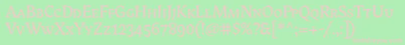 Biblonitcsmallcaps Font – Pink Fonts on Green Background