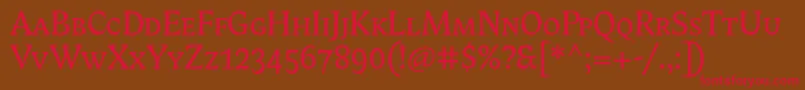 Biblonitcsmallcaps Font – Red Fonts on Brown Background