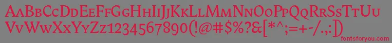 Biblonitcsmallcaps Font – Red Fonts on Gray Background