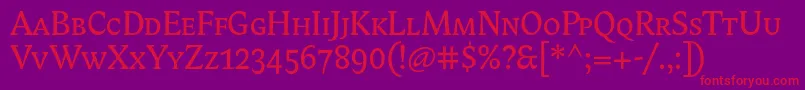 Biblonitcsmallcaps Font – Red Fonts on Purple Background