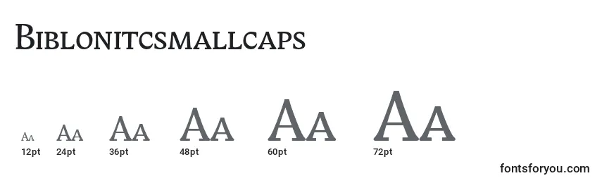Größen der Schriftart Biblonitcsmallcaps