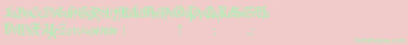 HolyroseBonbongothique Font – Green Fonts on Pink Background