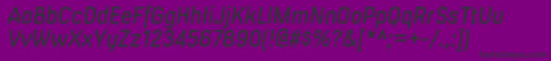 Шрифт MilibusrgItalic – чёрные шрифты на фиолетовом фоне
