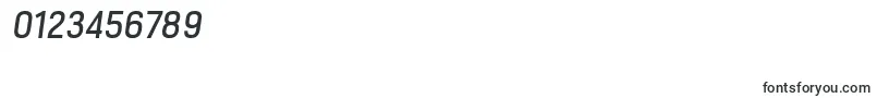 フォントMilibusrgItalic – 数字と数値のためのフォント