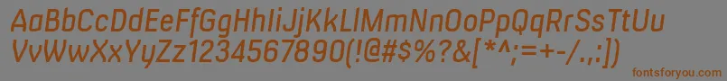 MilibusrgItalic Font – Brown Fonts on Gray Background