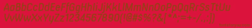 MilibusrgItalic Font – Brown Fonts on Red Background