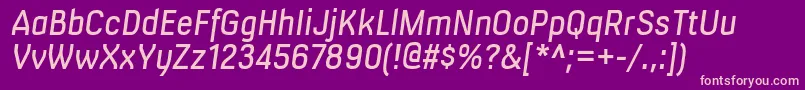 MilibusrgItalic Font – Pink Fonts on Purple Background