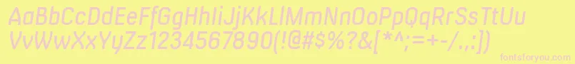 MilibusrgItalic Font – Pink Fonts on Yellow Background