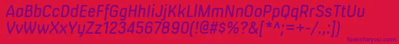 MilibusrgItalic Font – Purple Fonts on Red Background