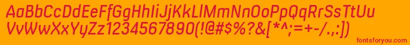 MilibusrgItalic Font – Red Fonts on Orange Background