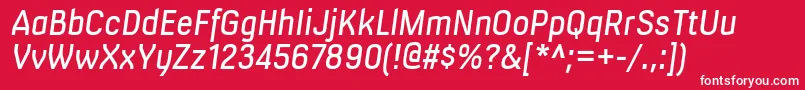 MilibusrgItalic Font – White Fonts on Red Background