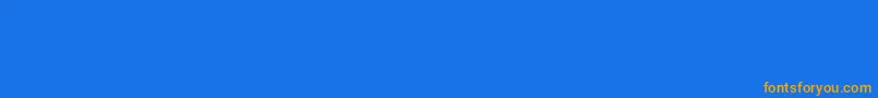フォントLdecorationpiTwo – オレンジ色の文字が青い背景にあります。