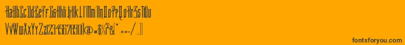 ProvidenceriRegular Font – Black Fonts on Orange Background