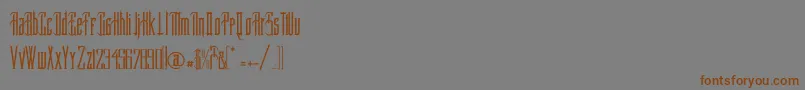 ProvidenceriRegular-Schriftart – Braune Schriften auf grauem Hintergrund