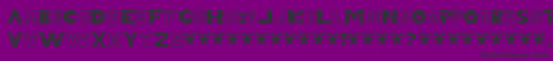 Шрифт TelemarketingSuperstar – чёрные шрифты на фиолетовом фоне