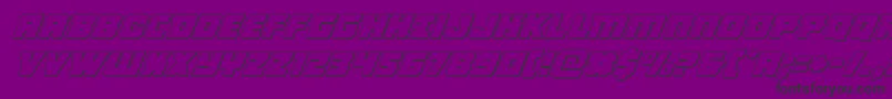 Czcionka Victorycomicsoutital – czarne czcionki na fioletowym tle