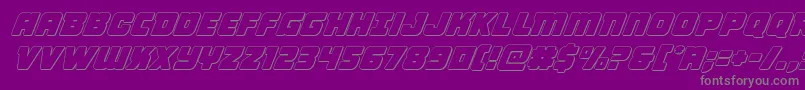 Fonte Victorycomicsoutital – fontes cinzas em um fundo violeta