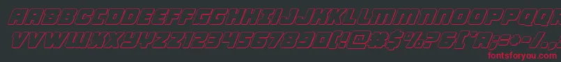 Victorycomicsoutital Font – Red Fonts on Black Background