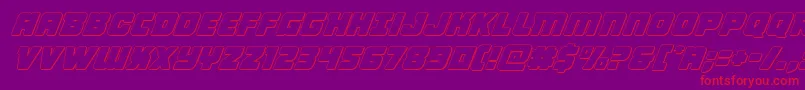 Victorycomicsoutital Font – Red Fonts on Purple Background