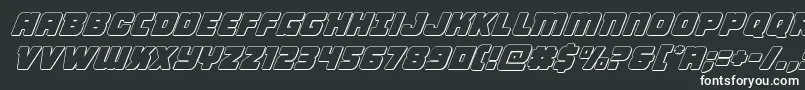 Шрифт Victorycomicsoutital – белые шрифты на чёрном фоне
